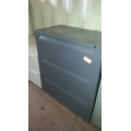 Herman Miller Grey 3 Drawer Locking Lateral File Cabinet SND